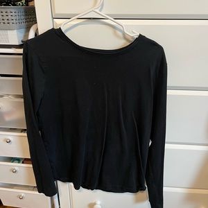 Basic Black Long Sleeve Shirt